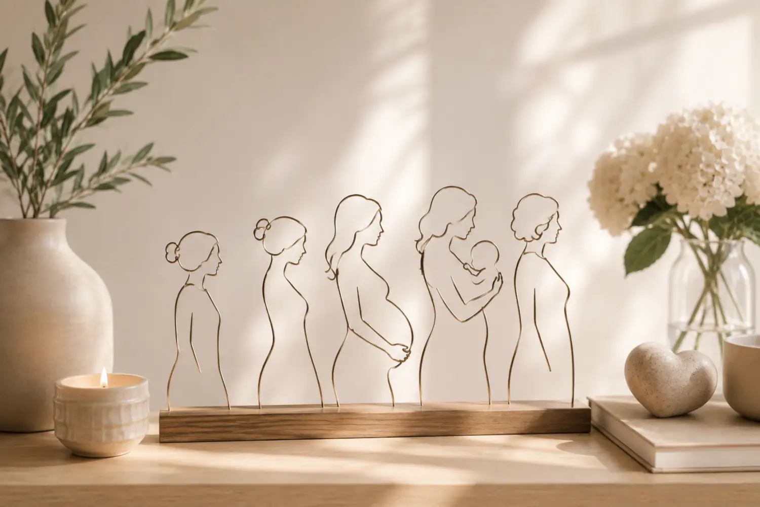 Woman pregnant timeline decor
